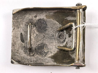 Preussen, Koppelschloss für Mannschaften aus Messing, große Ausführung bis 1895,  stark getragen und vernickelt ?