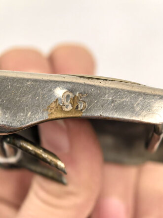 Preussen, Koppelschloss für Mannschaften aus Messing, große Ausführung bis 1895,  stark getragen und vernickelt ?