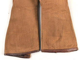 Kaiserliche Marine, Paar Gamaschen, Kammerstücke des Bekleidungsamtes Kiel, datiert 1914. getragenes Paar