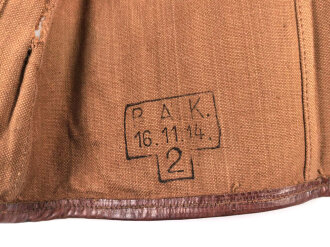 Kaiserliche Marine, Paar Gamaschen, Kammerstücke des Bekleidungsamtes Kiel, datiert 1914. getragenes Paar