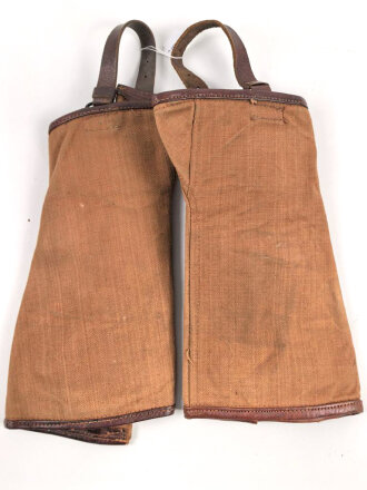 Kaiserliche Marine, Paar Gamaschen, Kammerstücke des Bekleidungsamtes Kiel, datiert 1914. getragenes Paar