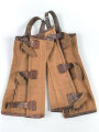 Kaiserliche Marine, Paar Gamaschen, Kammerstücke des Bekleidungsamtes Kiel, datiert 1914. getragenes Paar