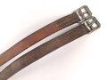 Tschechoslowakei, Paar Steigbügelriemen datiert 1936. Leder angetrocknet, nicht gereinigt