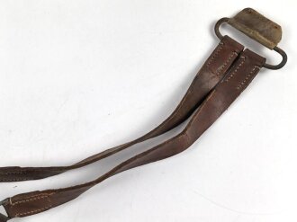Ersatzteil für eine Packtasche der Wehrmacht. Ungereinigt, Leder angetrocknet