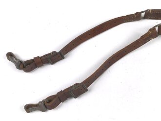 Ersatzteil für eine Packtasche der Wehrmacht. Ungereinigt, Leder angetrocknet