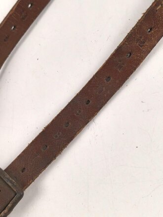 Ersatzteil für eine Packtasche der Wehrmacht. Ungereinigt, Leder angetrocknet