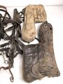 Großes Konvolut Lederriemen / Lederzeug, meist Kavallerie. Alles mehr oder weniger defekt. Insgesamt 18 Kilo