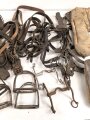 Großes Konvolut Lederriemen / Lederzeug, meist Kavallerie. Alles mehr oder weniger defekt. Insgesamt 18 Kilo
