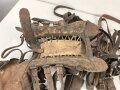 Großes Konvolut Lederriemen / Lederzeug, meist Kavallerie. Alles mehr oder weniger defekt. Insgesamt 18 Kilo