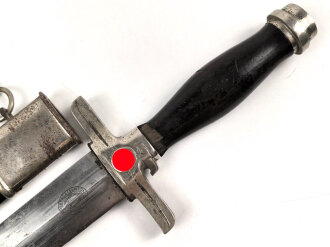 Postschutz, Dolch für Führer. Hersteller Weyersberg Solingen . Das Griffemblem fehlt, das Griffstück Rückseitig mit Fehlstellen, sonst gut. Ungereinigtes Stück