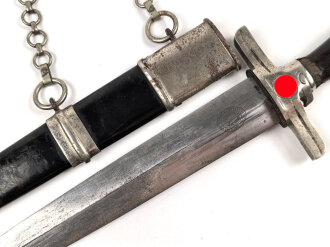 Postschutz, Dolch für Führer. Hersteller Weyersberg Solingen . Das Griffemblem fehlt, das Griffstück Rückseitig mit Fehlstellen, sonst gut. Ungereinigtes Stück