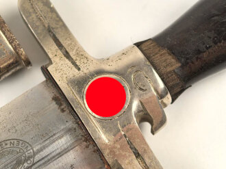 Postschutz, Dolch für Führer. Hersteller Weyersberg Solingen . Das Griffemblem fehlt, das Griffstück Rückseitig mit Fehlstellen, sonst gut. Ungereinigtes Stück