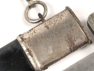 Postschutz, Dolch für Führer. Hersteller Weyersberg Solingen . Das Griffemblem fehlt, das Griffstück Rückseitig mit Fehlstellen, sonst gut. Ungereinigtes Stück