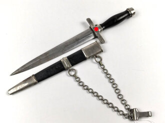 Postschutz, Dolch für Führer. Hersteller Weyersberg Solingen . Das Griffemblem fehlt, das Griffstück Rückseitig mit Fehlstellen, sonst gut. Ungereinigtes Stück