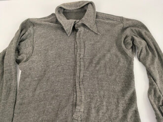 Diensthemd für Mannschaften des Heeres. Mausgraue Ausführung, getragenes Stück