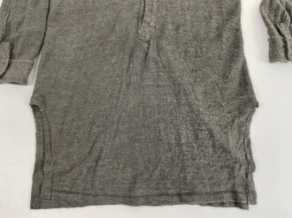 Diensthemd für Mannschaften des Heeres. Mausgraue Ausführung, getragenes Stück