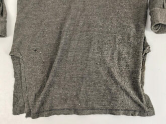 Diensthemd für Mannschaften des Heeres. Mausgraue Ausführung, getragenes Stück