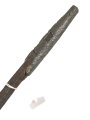 Klinge für eine Blankwaffe, Länge 68cm, Gesamtlänge 80cm,  Breite 19,4mm. Alter und Herkunft unbekannt.