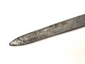 Klinge für eine Blankwaffe, Länge 87cm, Gesamtlänge 101,5cm,  Breite 17mm. Alter und Herkunft unbekannt.