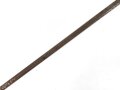 Klinge für eine Blankwaffe, Länge 68cm, Gesamtlänge 77cm,  Breite 14,4mm. Alter und Herkunft unbekannt.