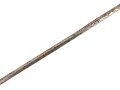 Klinge für eine Blankwaffe, Länge 86cm, Gesamtlänge 104cm,  Breite 17,6mm. Alter und Herkunft unbekannt., Markiert "WEDiMittel"