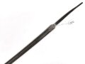 Klinge für eine Blankwaffe, Länge 86cm, Gesamtlänge 103cm,  Breite 20,5mm. Alter und Herkunft unbekannt.
