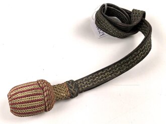 Portepee für das Extra Seitengewehr der Feuerwehr III.Reich, getragenes Stück