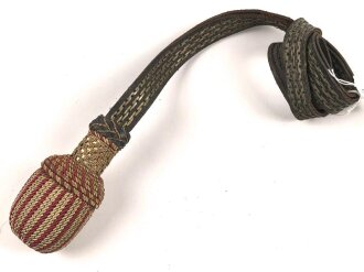 Portepee für das Extra Seitengewehr der Feuerwehr III.Reich, getragenes Stück