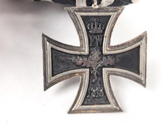 Ordenschnalle eines tapferen Frontkämpfers im 1. Weltkrieg.. Eisernes Kreuz 2. Klasse 1914 / Ehrenkreuz für Frontkämpfer
