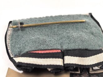 Ordenschnalle eines tapferen Frontkämpfers im 1. Weltkrieg.. Eisernes Kreuz 2. Klasse 1914 / Ehrenkreuz für Frontkämpfer