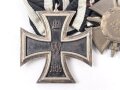 Ordenschnalle eines tapferen Frontkämpfers im 1. Weltkrieg.. Eisernes Kreuz 2. Klasse 1914 / Ehrenkreuz für Frontkämpfer