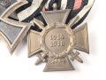 Ordenschnalle eines tapferen Frontkämpfers im 1. Weltkrieg.. Eisernes Kreuz 2. Klasse 1914 / Ehrenkreuz für Frontkämpfer