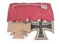 Ordenschnalle eines tapferen Frontkämpfers im 1. Weltkrieg.. Eisernes Kreuz 2. Klasse 1914 / Ehrenkreuz für Frontkämpfer