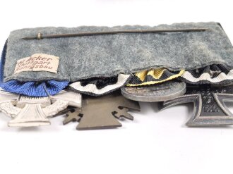 Ordenschnalle eines tapferen, württembergischen Frontkämpfers in beiden Weltkriegen.