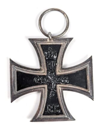 1. Weltkrieg, Eisernes Kreuz 2. Klasse 1914 in Etui. Das Eiserne Kreuz in gutem Zustand, mit Markierung im Bandring