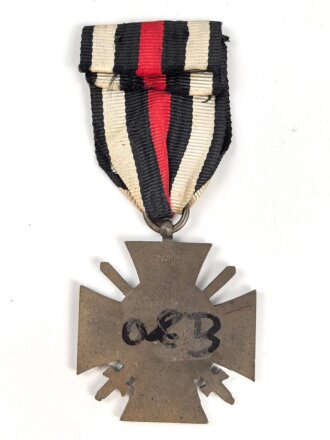 Ehrenkreuz für Frontkämpfer am Band, Hersteller O & B, magnetisch, Rückseite unschlau beschriftet