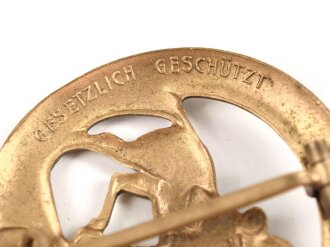 Deutsches Pferdepflegeabzeichen in Gold, Hersteller L.Chr.Lauer, Nürnberg Berlin