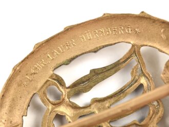 Deutsches Turn- und Sportabzeichen 1919-1934 DRA in gold, Hersteller Lauer Nürnberg