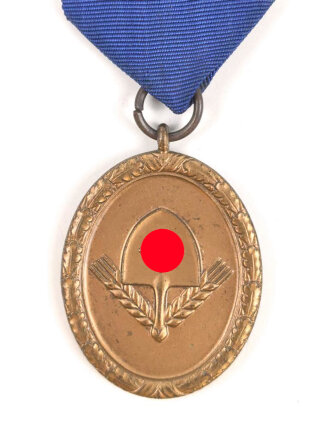 Reichsarbeitsdienst , Dienstauszeichnung für Männer 4. Stufe für 4 Jahre. Leichtmetall , an Tragenadel