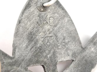 Reichsarbeitsdienst , Mützenabzeichen Zink lackiert, ein Splint fehlt