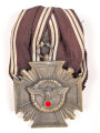 NSDAP Dienstauszeichnung in bronze für 15 Jahre. Zink bronziert, schwere Ausführung, an Einzelspange.