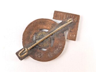 Leistungsabzeichen für Angehörige der Hitlerjugend in silber. Leichtmetallstück mit Verleihungsnummer, Hersteller RZM M1/101