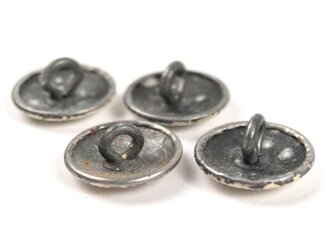 4 Stück Knöpfe für Feldblusen der Wehrmacht. Originallack, 19mm