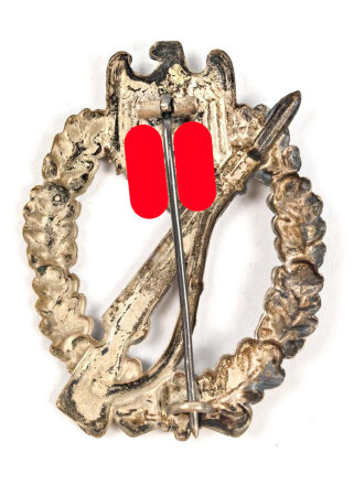 Infanteriesturmabzeichen, Buntmetall versilbert, hohl...