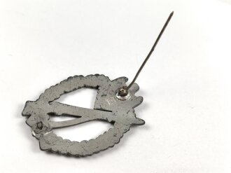 Infanteriesturmabzeichen, Zink versilbert, Hersteller JFS, leicht verbogen