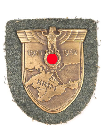 Krimschild, Eisen bronziert, Hersteller JFS42, leicht getragenes Stück