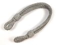 Kordel für eine Schirmmütze für Offiziere der Wehrmacht. "Dicke" Ausführung, so meist für Luftwaffe. Gesamtlänge 31cm