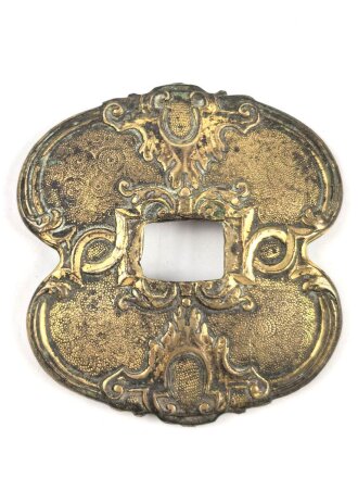 Teil für einen Degen, Alter und Herkunft unbekannt, Klingendurchlass etwa 15,5 x 12mmmm