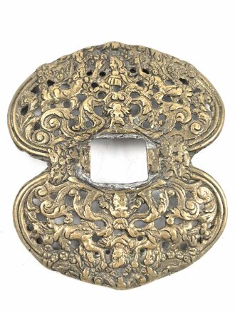 Teil für einen Degen, Alter und Herkunft unbekannt, Klingendurchlass etwa 14 x 18mm