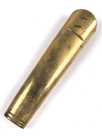 Unterer Scheidenbeschlag für einen Degen. Gesamthöhe 90mm, Breite Innen gemessen 18,5mm